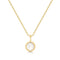 Gold Mother of Pearl Pendant Necklace